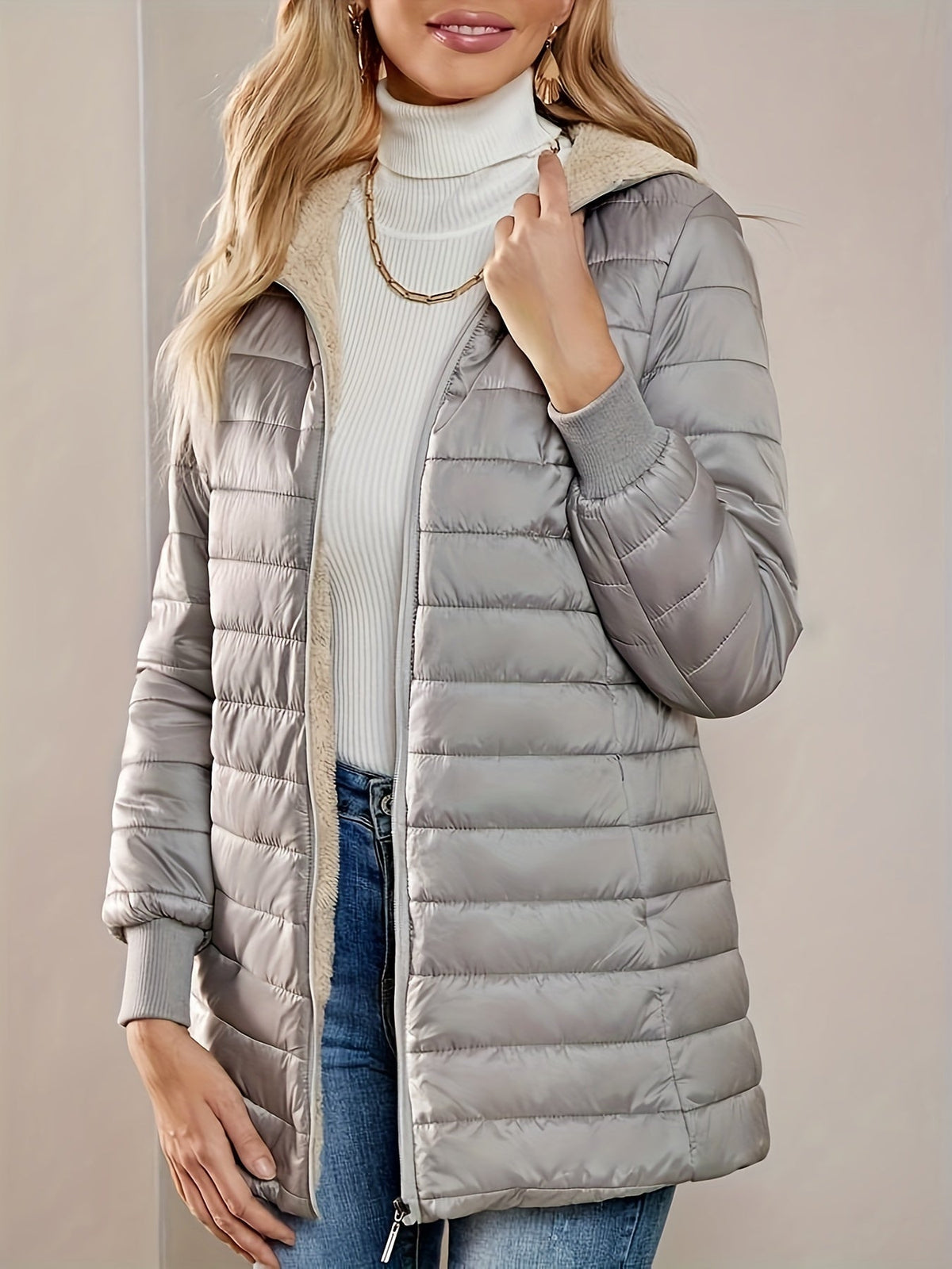 Women's Quilted Longline Coat