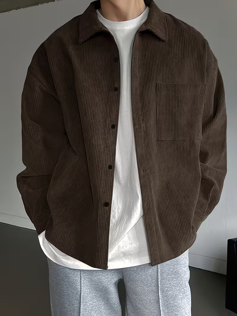 Men's Corduroy Long Sleeve Casual Jacket