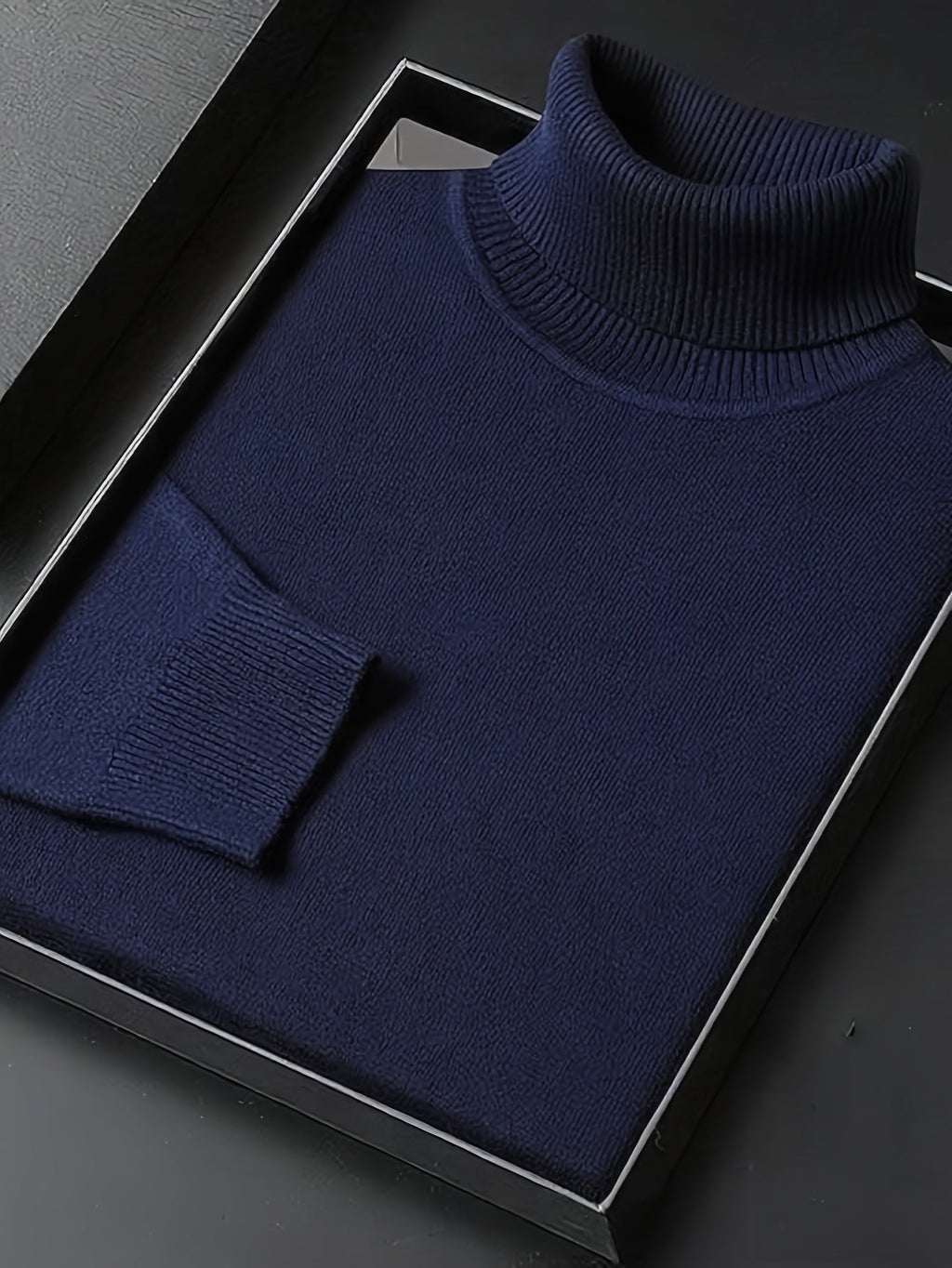 Men's High Neck Tailored Turtleneck Sweater