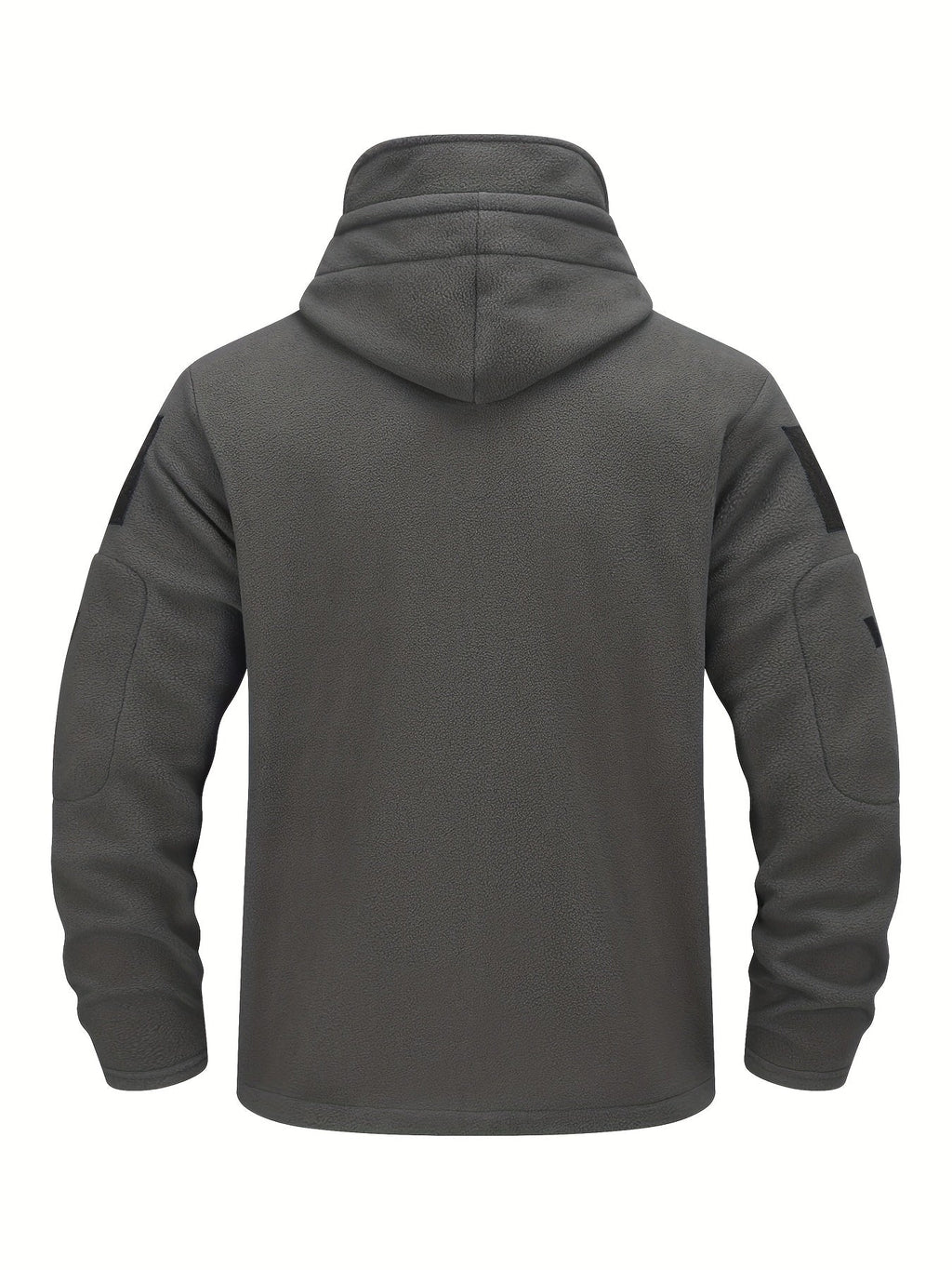 Men's Rugged Hooded Zip-Up Jacket with Zip Pockets - Army Green