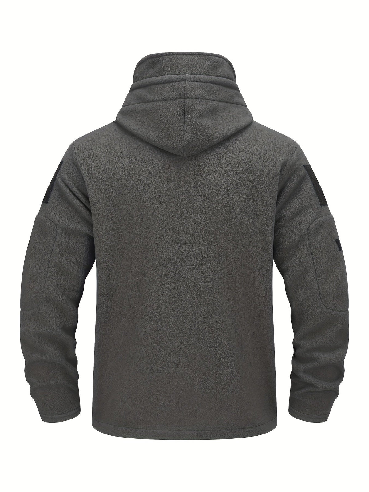 Men's Rugged Hooded Zip-Up Jacket with Zip Pockets - Army Green