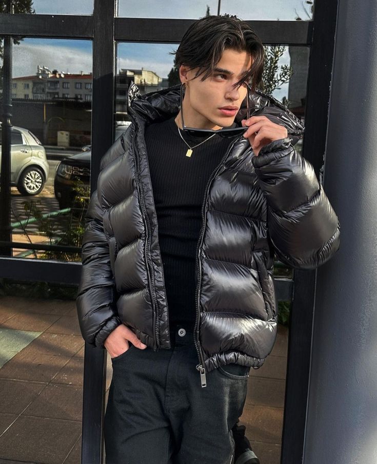 Men's Sherpa Lined Hooded Quilted Jacket