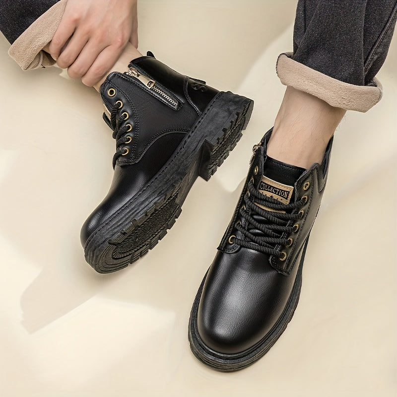 Men's Plush-Lined High-Top Boots