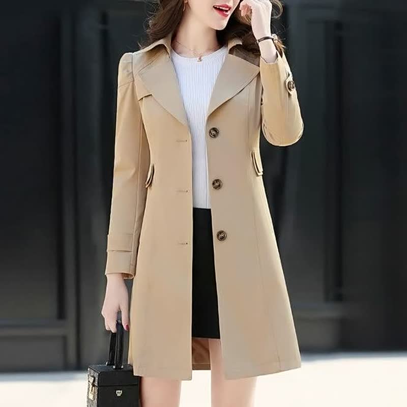 Women's Tailored Longline Trench Coat Smart City Layer for Office and Everyday Wear