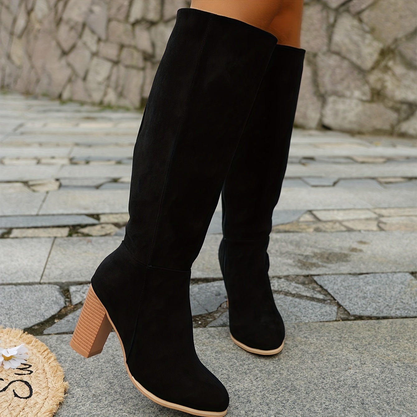 Women's Knee High Block Heel Boots