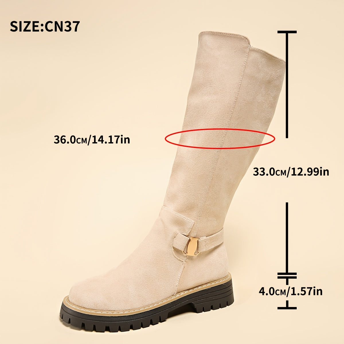 Women's Black Knee High Block Heel Boots