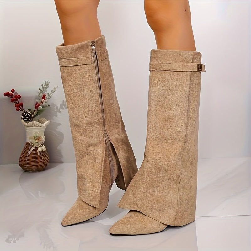 Women's Suede-Look Knee High Boots