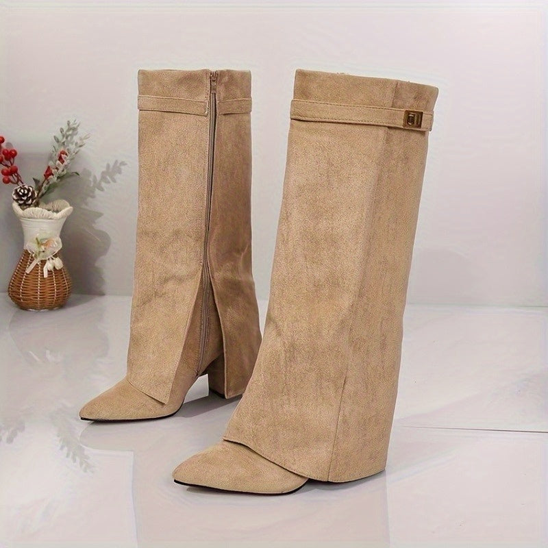 Women's Suede-Look Knee High Boots