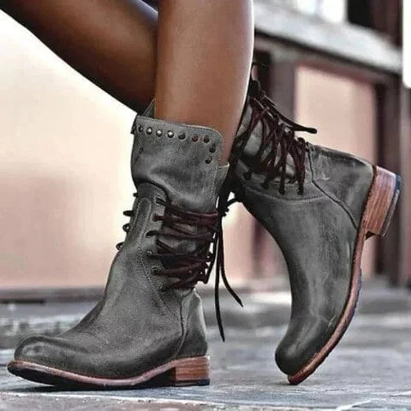 Women's Western Lace-Up Ankle Boots