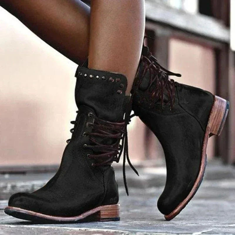 Women's Western Lace-Up Ankle Boots