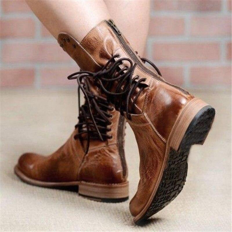 Women's Western Lace-Up Ankle Boots