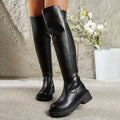 Women's Over-the-Knee Flat Boots - Black