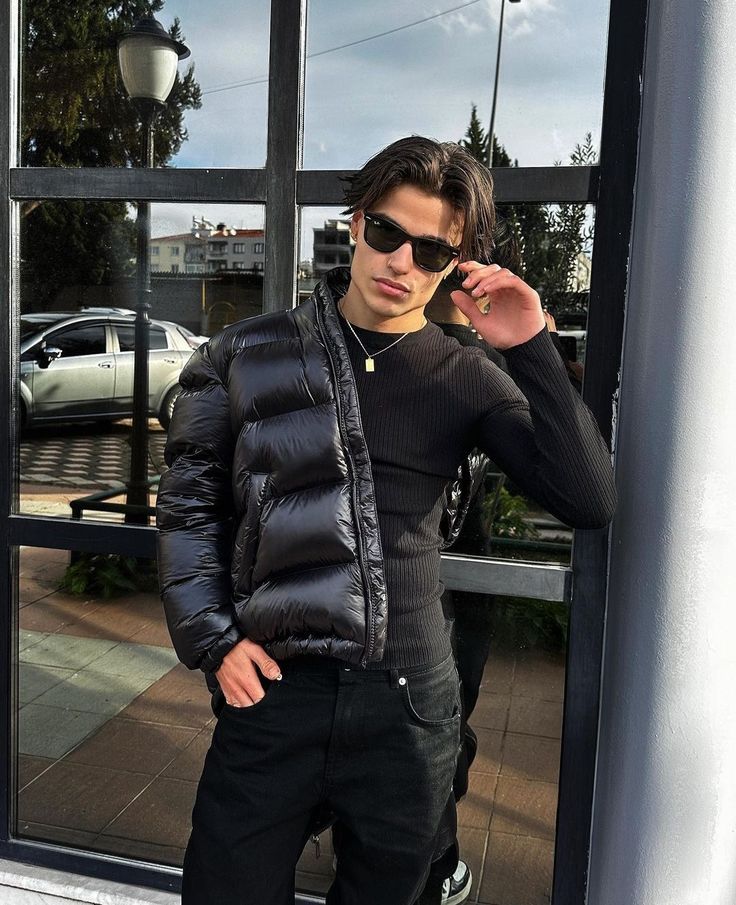Men's Sherpa Lined Hooded Quilted Jacket