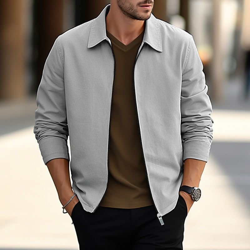 Men's Lightweight Lapel Overshirt Jacket