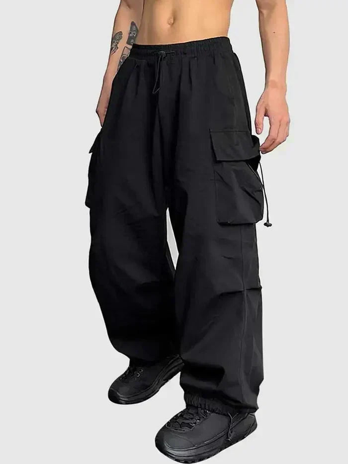 Men's Wide Leg Cargo Trousers