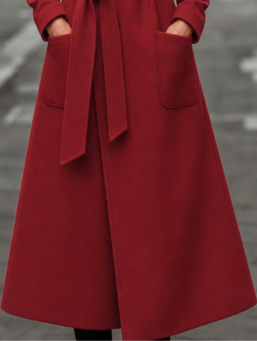 Women’s Belted Wool Trench Coat