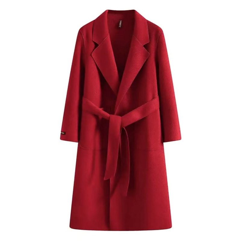 Women’s Belted Wool Trench Coat
