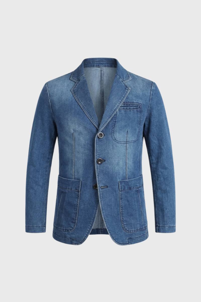 Men's Patch Pocket Button-Front Tailored Blazer