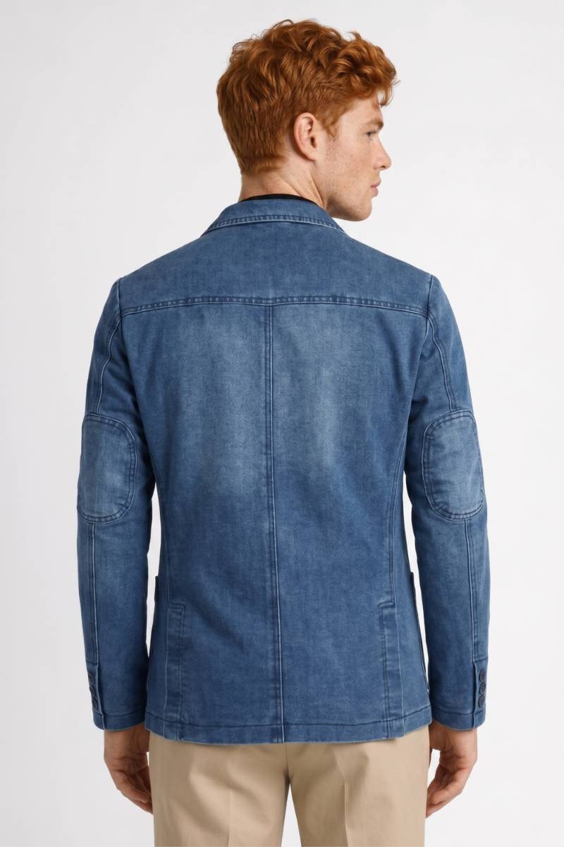 Men's Patch Pocket Button-Front Tailored Blazer