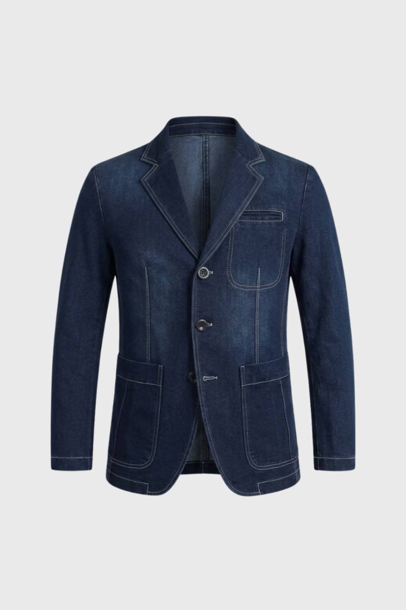 Men's Patch Pocket Button-Front Tailored Blazer