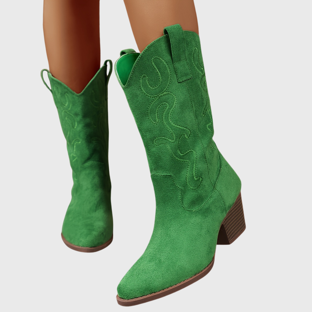 Women's Wide Calf Pull-On Cowboy Boots
