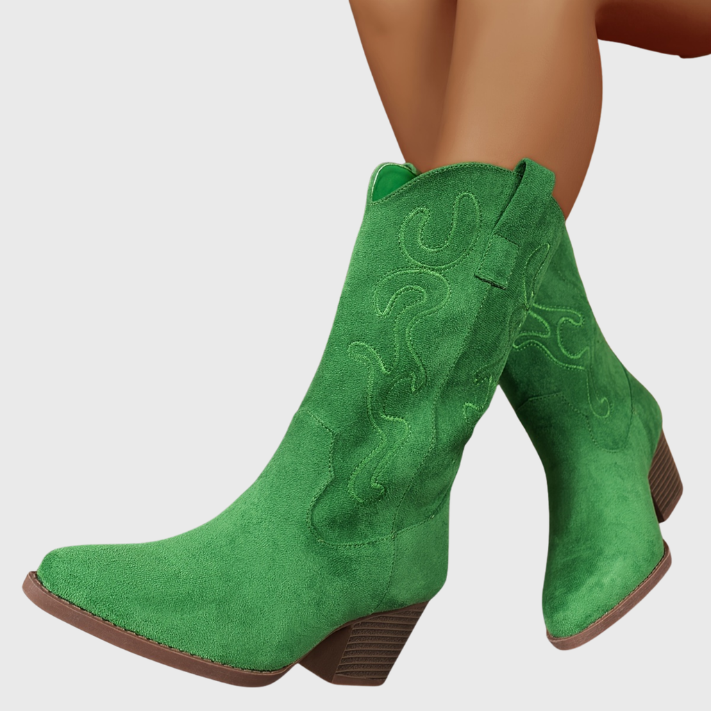 Women's Wide Calf Pull-On Cowboy Boots