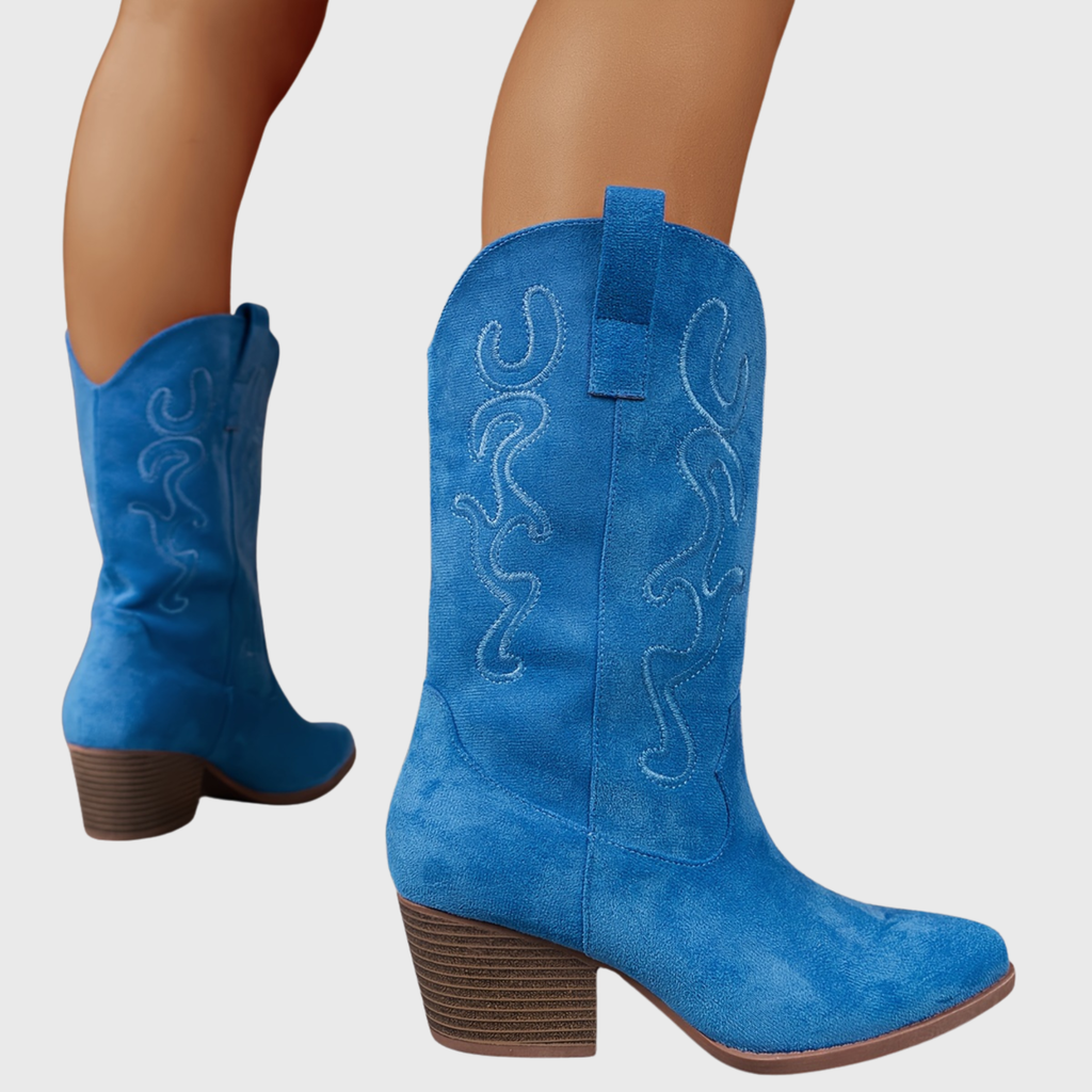 Women's Wide Calf Pull-On Cowboy Boots