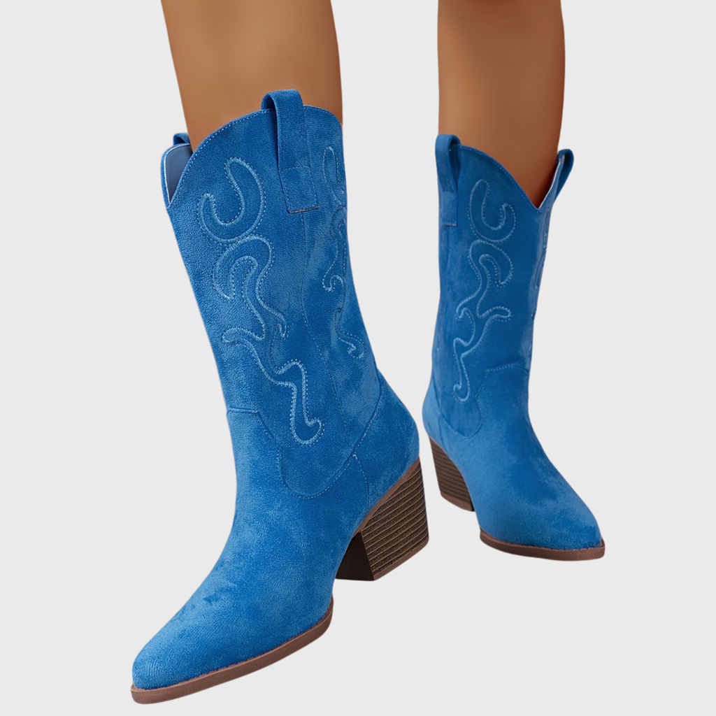 Women's Wide Calf Pull-On Cowboy Boots