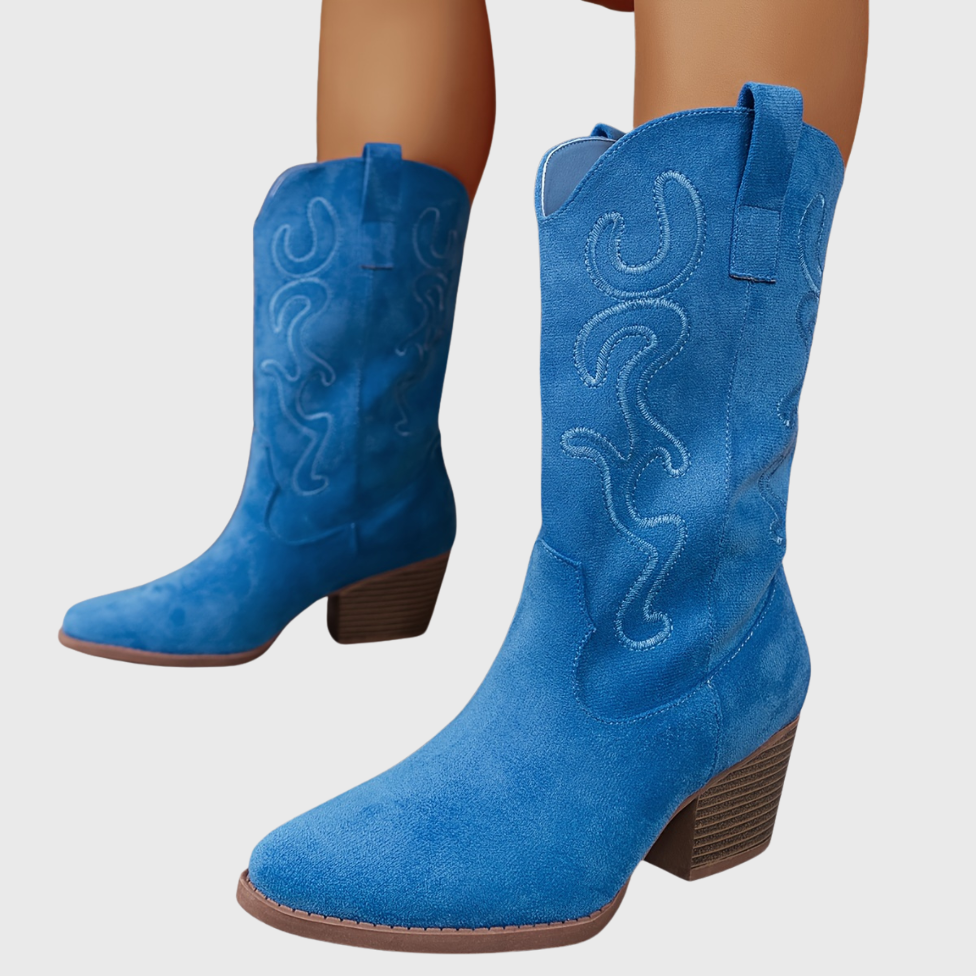 Women's Wide Calf Pull-On Cowboy Boots