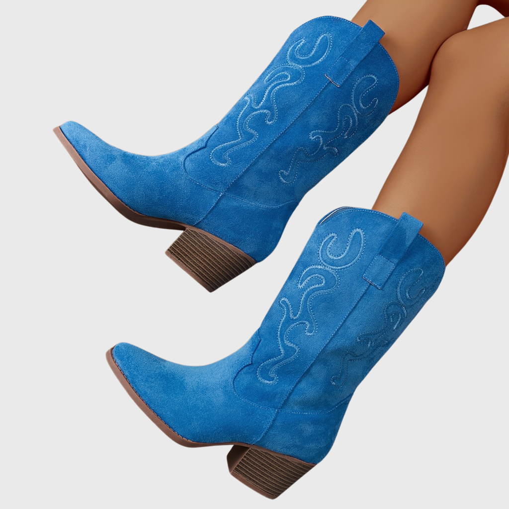 Women's Wide Calf Pull-On Cowboy Boots