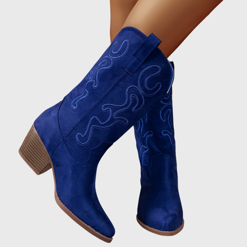 Women's Wide Calf Pull-On Cowboy Boots