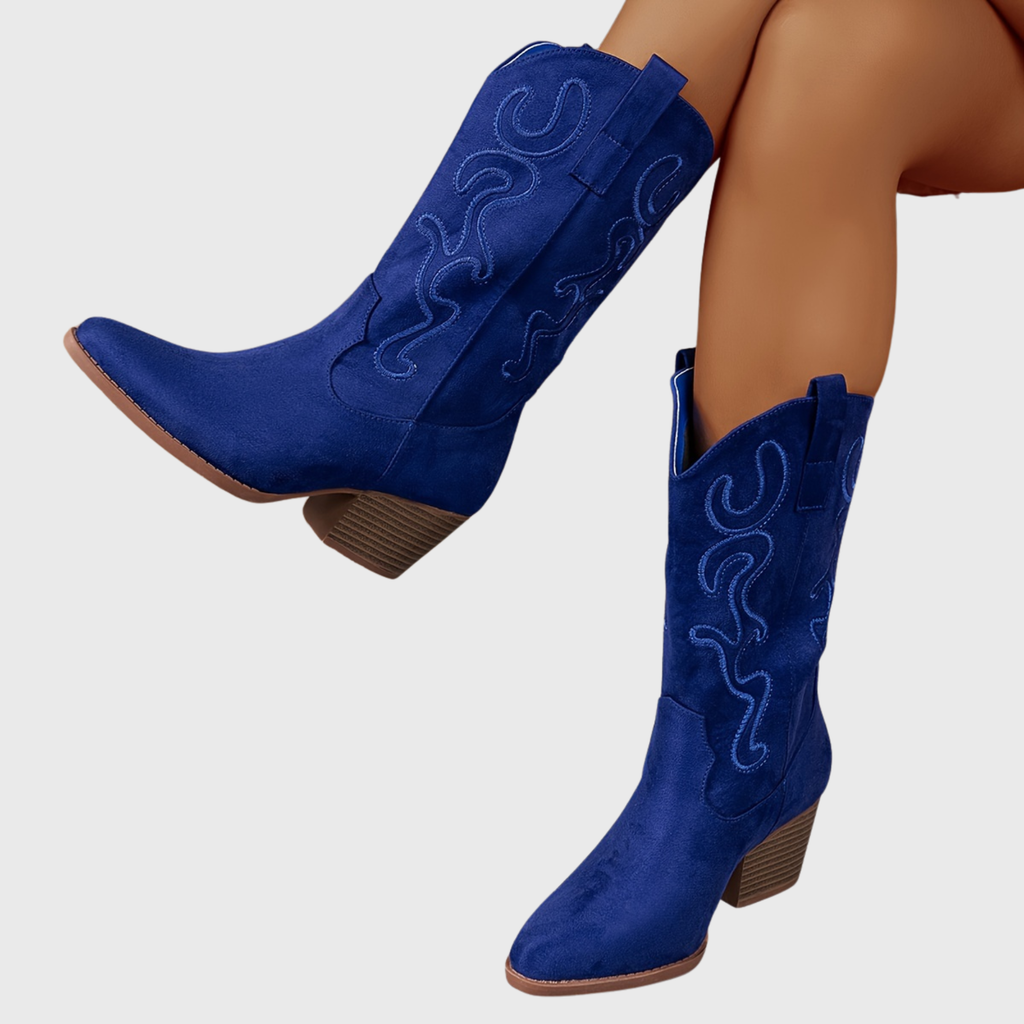 Women's Wide Calf Pull-On Cowboy Boots