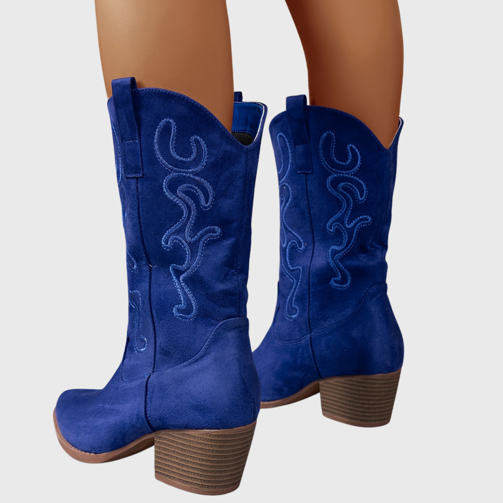 Women's Wide Calf Pull-On Cowboy Boots