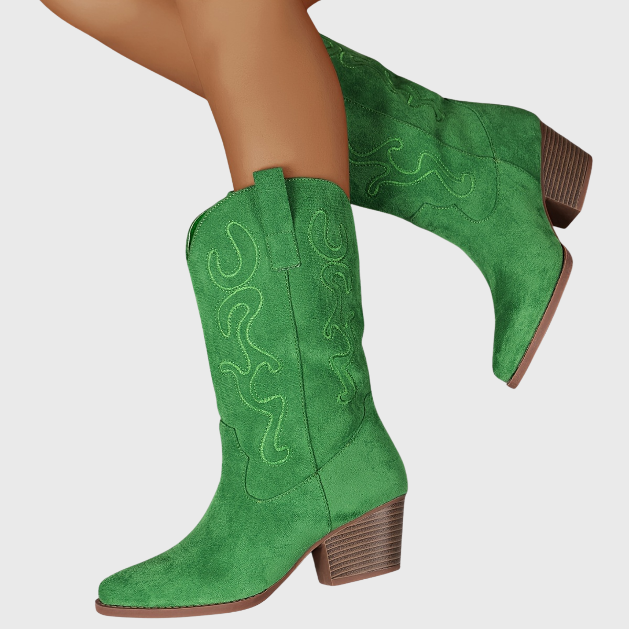 Women's Wide Calf Pull-On Cowboy Boots