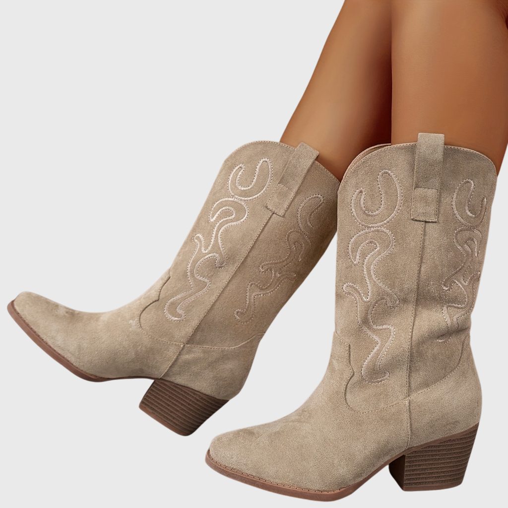 Women's Wide Calf Pull-On Cowboy Boots