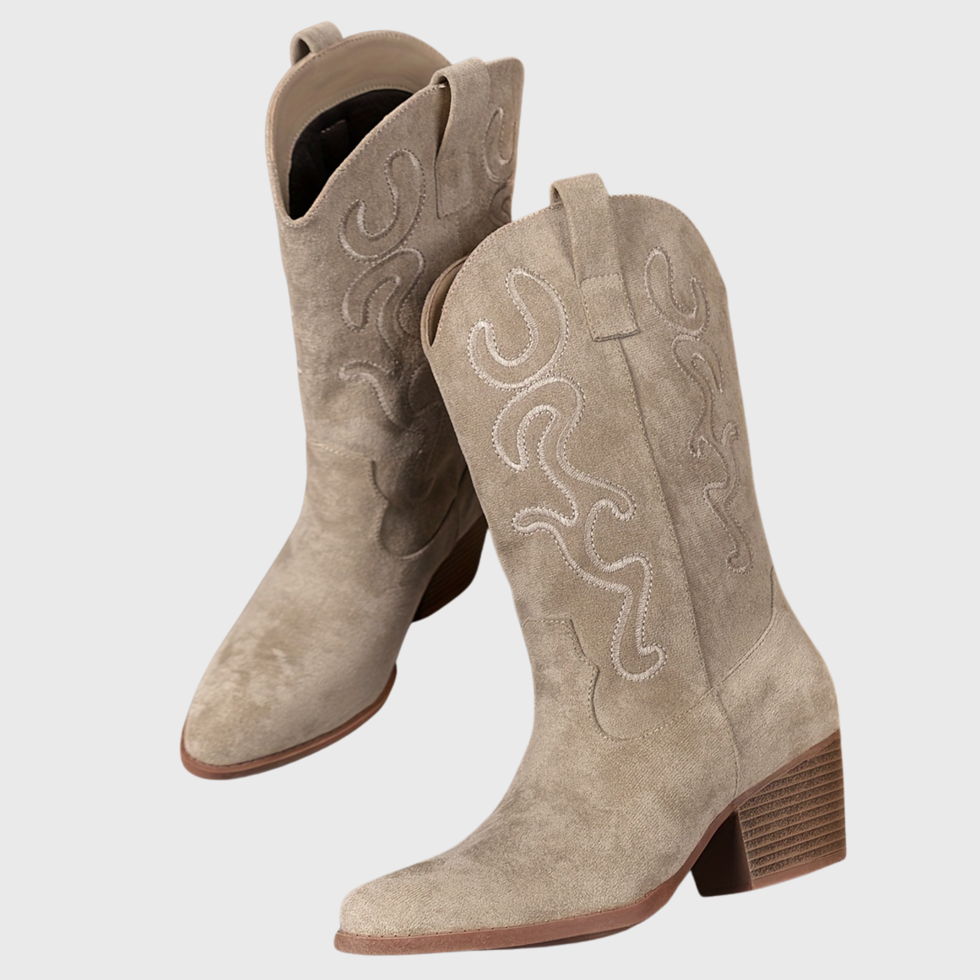 Women's Wide Calf Pull-On Cowboy Boots
