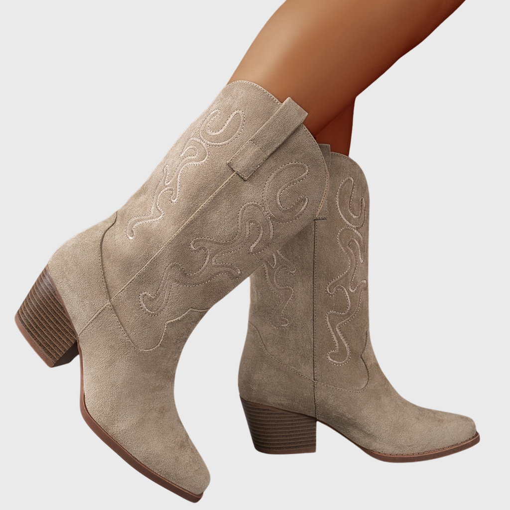 Women's Wide Calf Pull-On Cowboy Boots