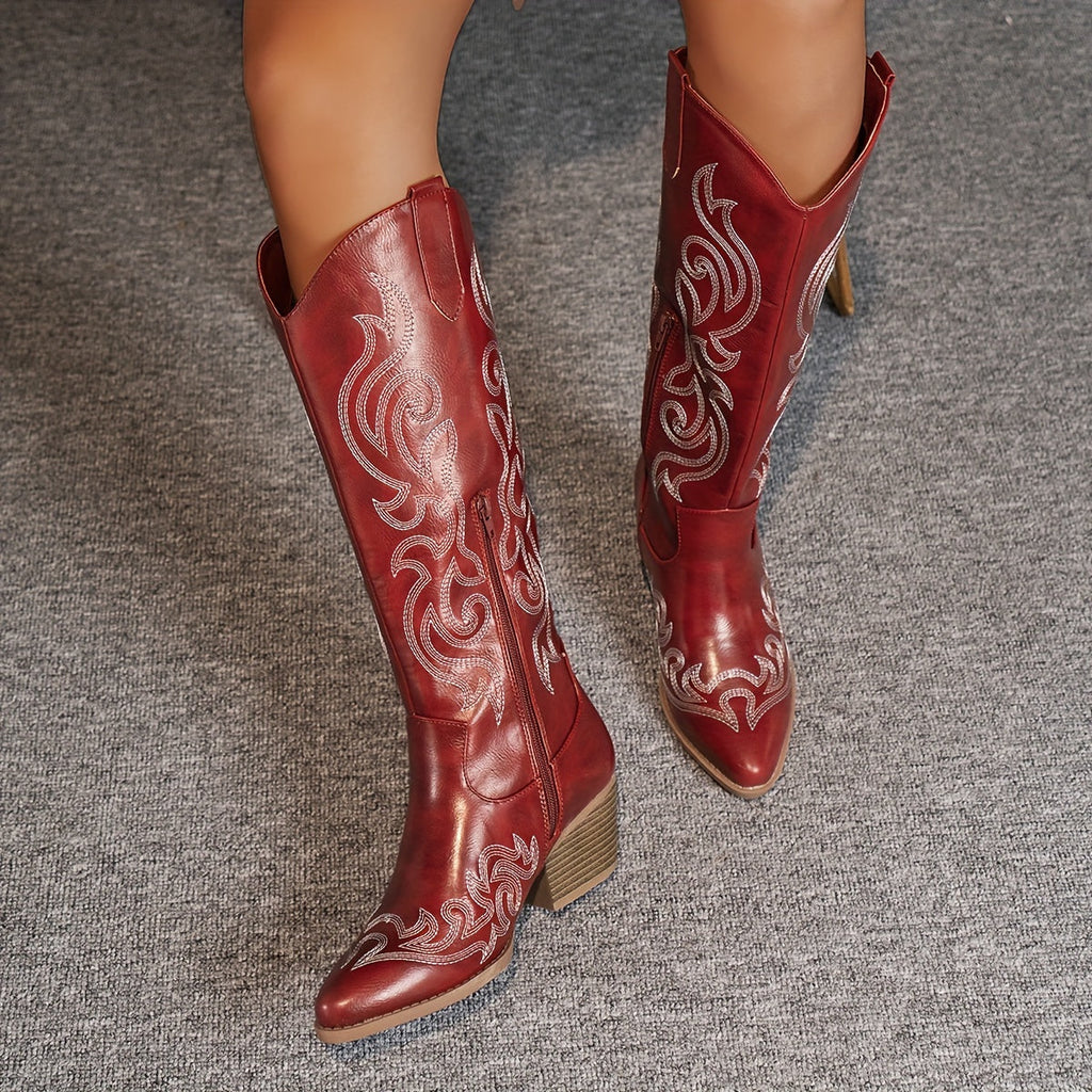 Women's Wide Calf Slouchy Cowboy Boots