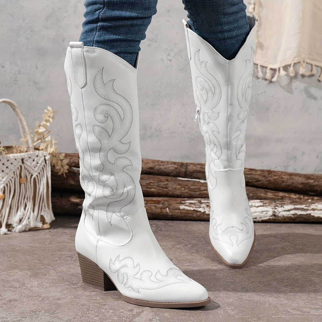 Women's Wide Calf Slouchy Cowboy Boots
