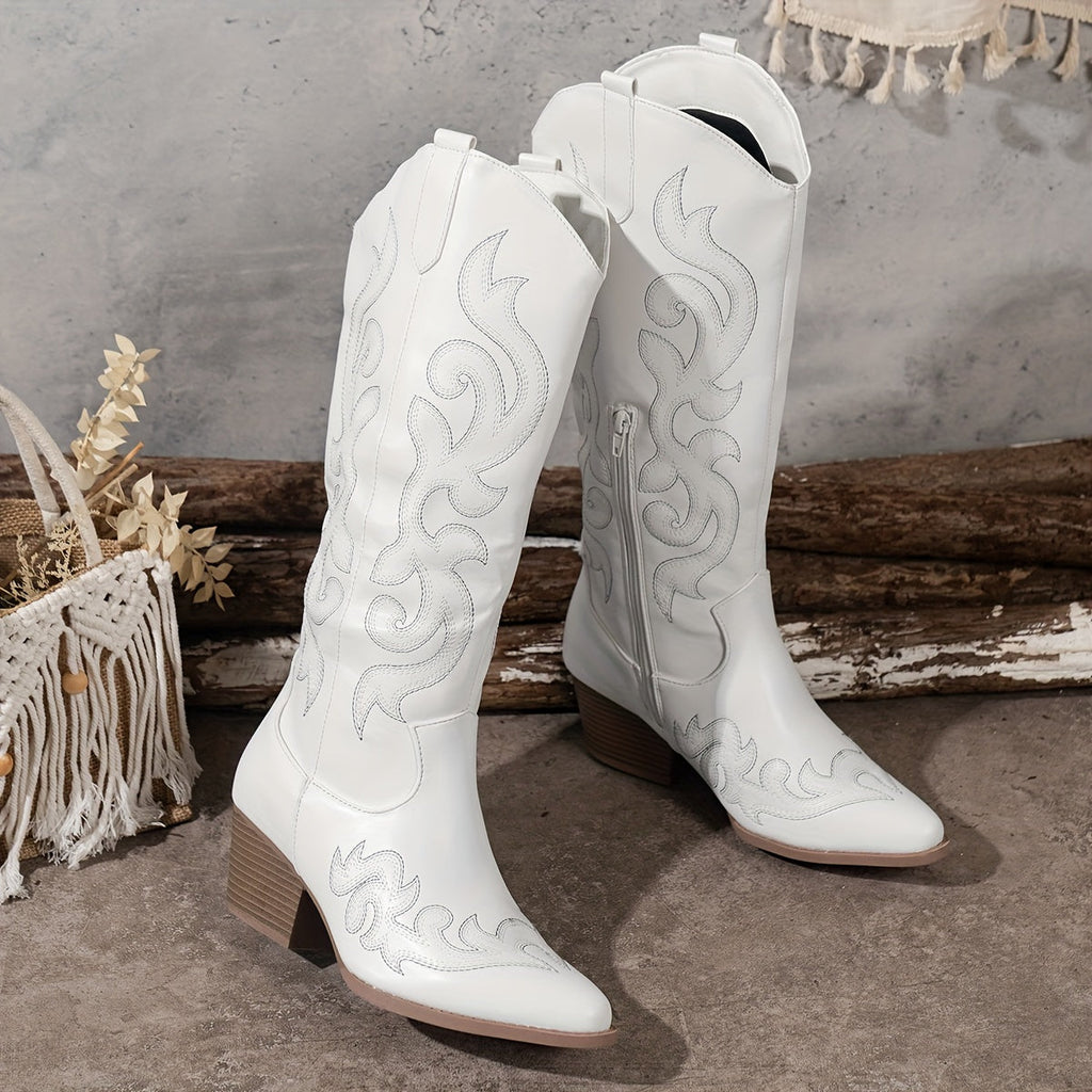 Women's Wide Calf Slouchy Cowboy Boots