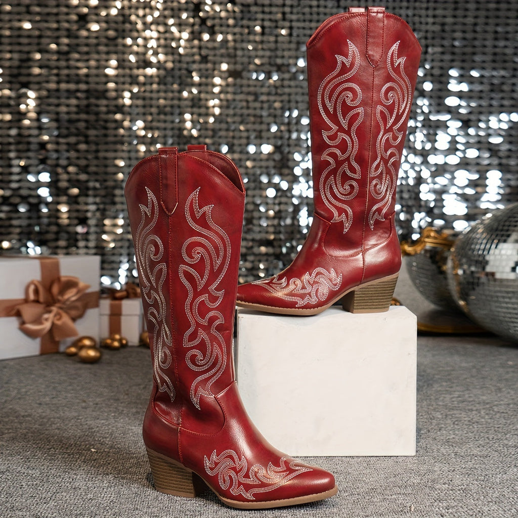 Women's Wide Calf Slouchy Cowboy Boots