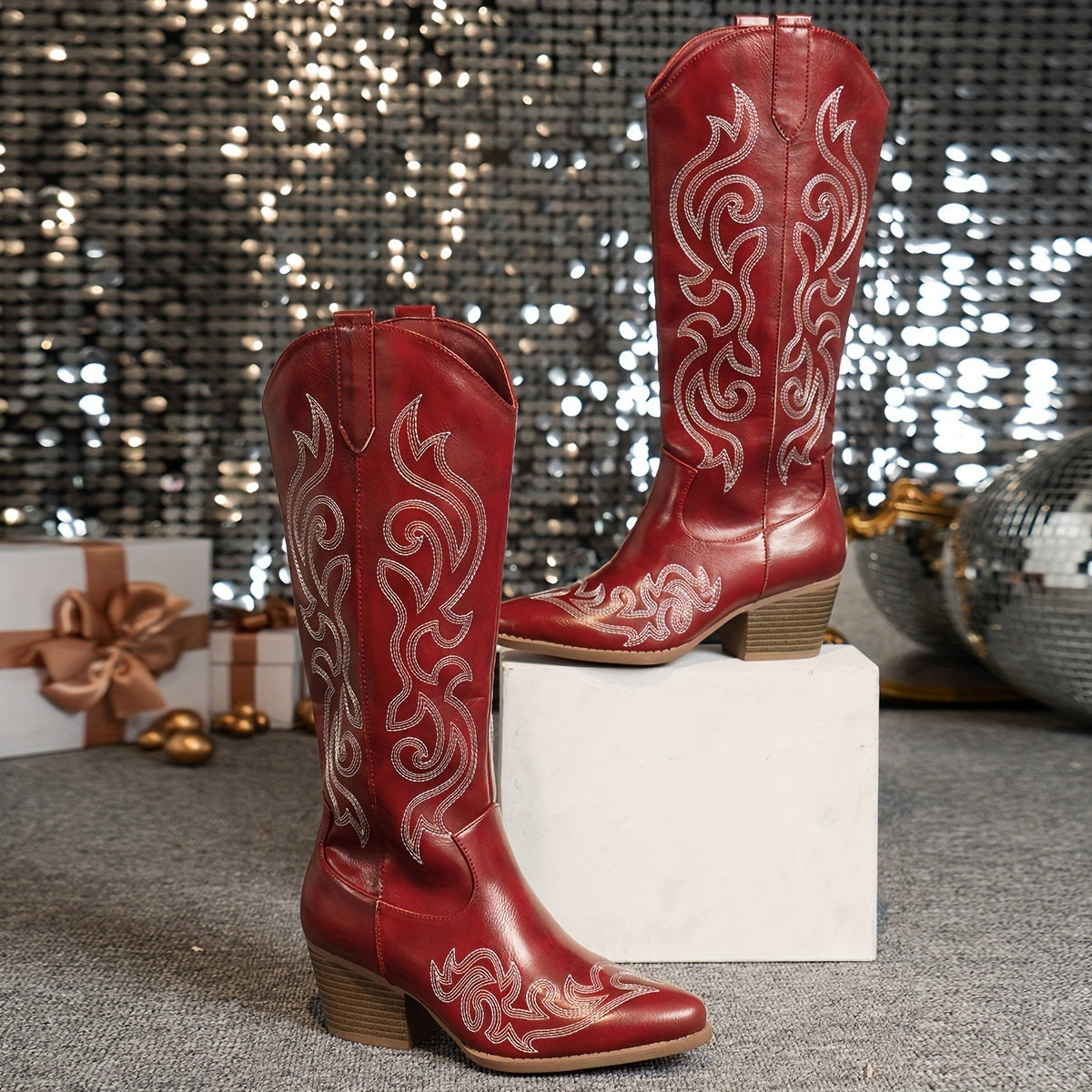 Women's Wide Calf Slouchy Cowboy Boots