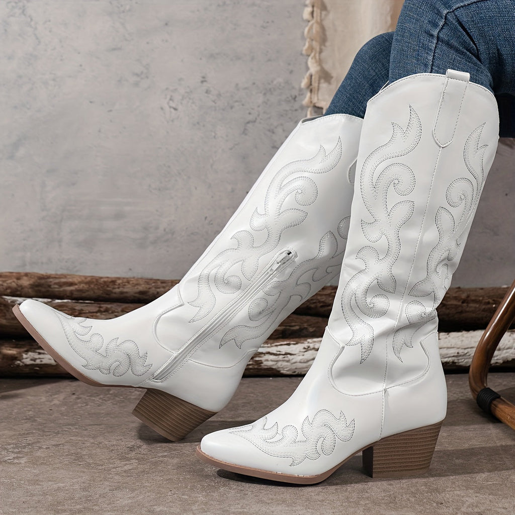 Women's Wide Calf Slouchy Cowboy Boots