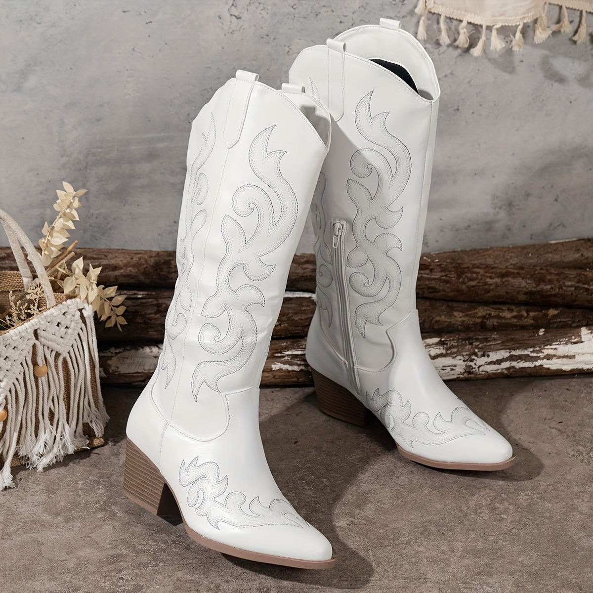 Women's Wide Calf Slouchy Cowboy Boots