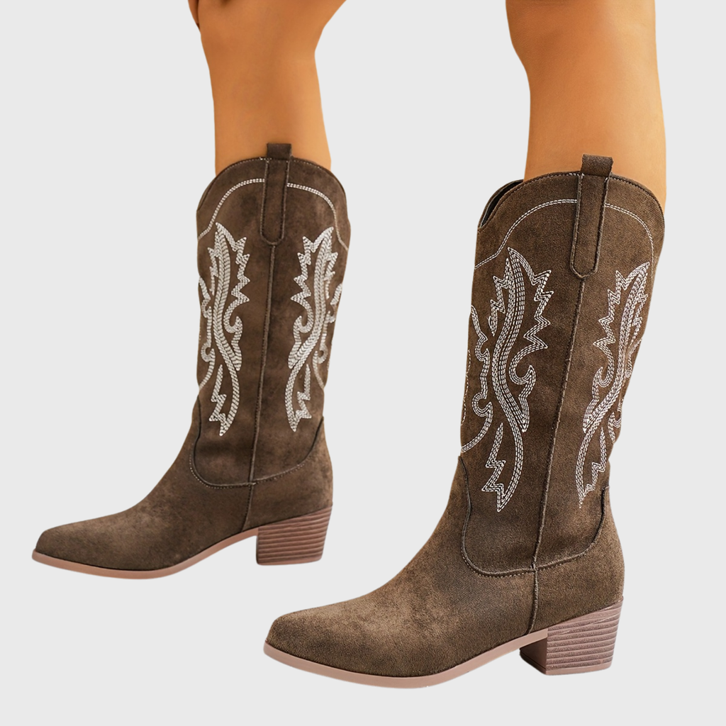 Women's Sepia Wide Calf Western Cowboy Boots