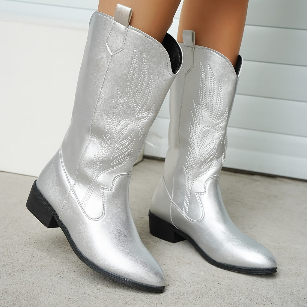 Women's Wide Calf Knee-High Cowboy Boots