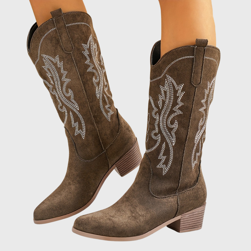 Women's Sepia Wide Calf Western Cowboy Boots