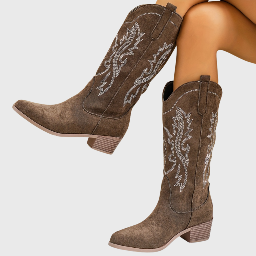 Women's Sepia Wide Calf Western Cowboy Boots