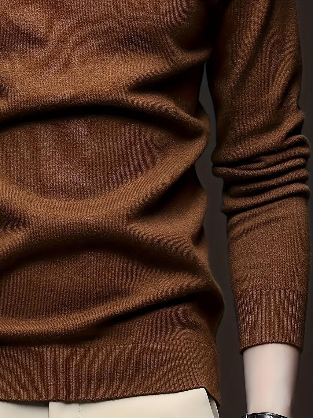 Men's Ribbed Roll-Neck Sweater