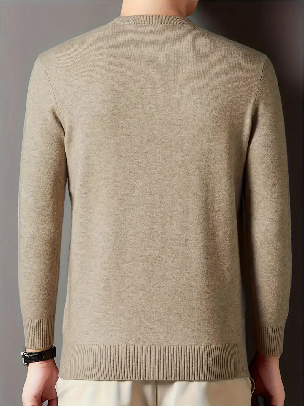 Men's Slim-Fit Ribbed Mock Neck Knit Sweater